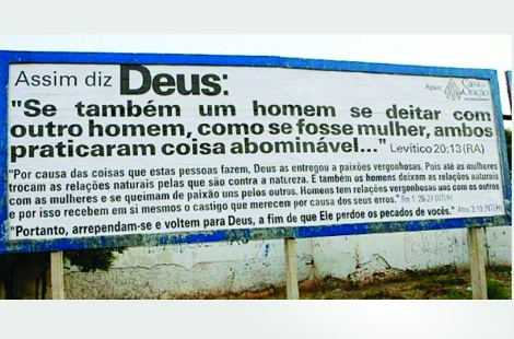 Justi&ccedil;a paulista pro&iacute;be outdoor com conota&ccedil;&atilde;o homof&oacute;bica